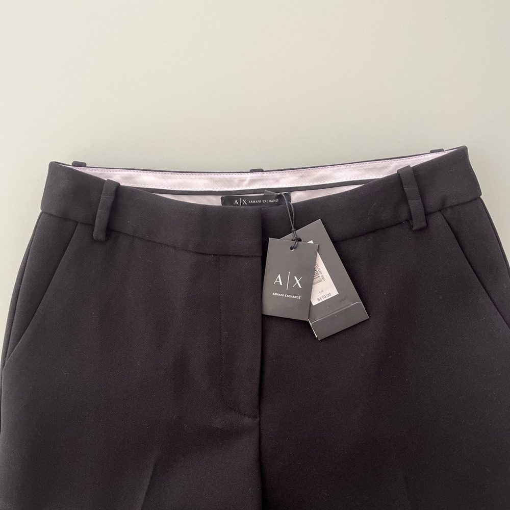 NWT Armani Exchange Black Modern Slim Trouser Pants - Picture 2 of 10